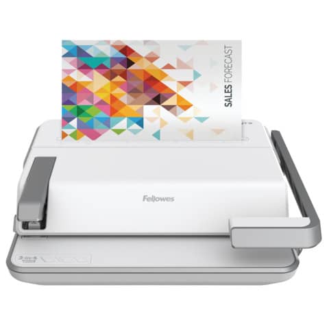 Rilegatrice 3 in 1 Fellowes Lyra a dorsi plastici, pinzatrice e perforatrice 2/4 fori bianco – 5603101