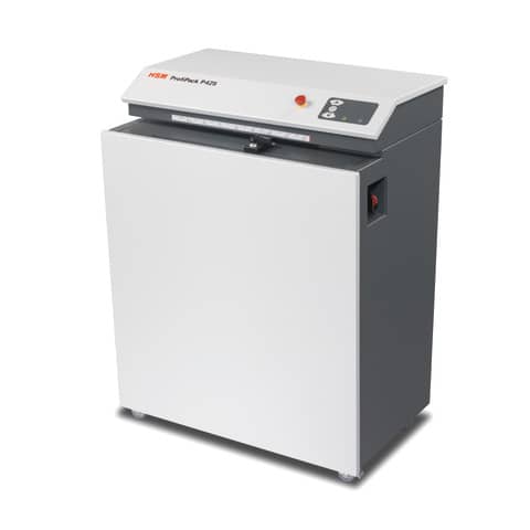 Macchina perfora cartoni HSM Profipack P425 con adattatore per depolverizzatore 400 V – grigio chiaro/ferro – 1533054