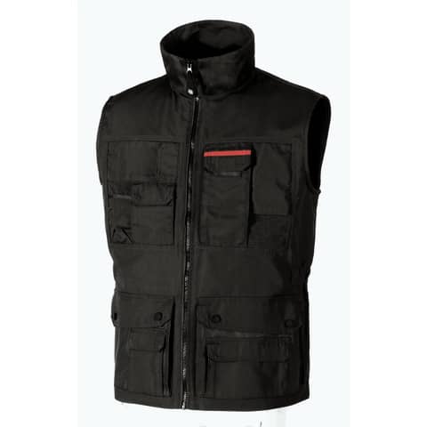 Gilet multitasche da lavoro First U-Power nero carbone – Taglia L SY004BC FIRST L