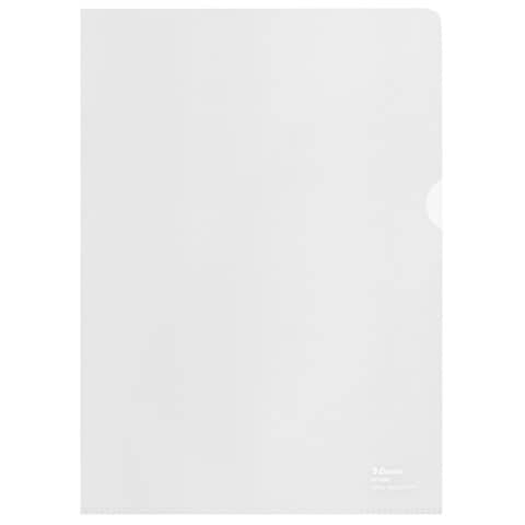 Buste a L Esselte De Luxe f.to 22×30 cm 100% riciclate antiriflesso trasparenti conf. 100 pezzi – 627499