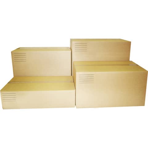 Scatole americane imballo di cartone a 2 onde 400x400x400 mm colore avana – conf. 10 pezzi – 12646301