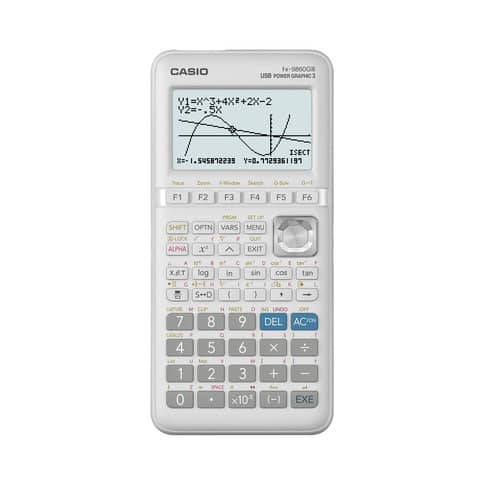 Calcolatrice grafica CASIO bianco display 216×384 pixel – FX-9860GIII-W-ET