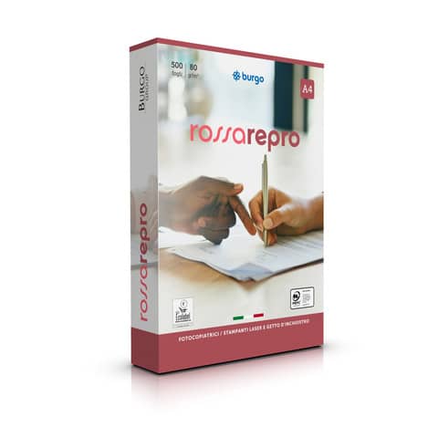 Carta per fotocopie Burgo Reprorossa A4 80 g/mq – Risma da 500 fogli 8133