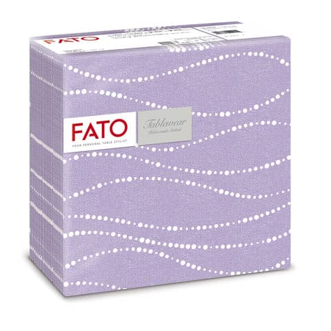 Tovaglioli piegati 1 velo Fato Tablewear 40×40 cm pura cellulosa decoro Perle lilla conf. 50 pezzi – 88446500