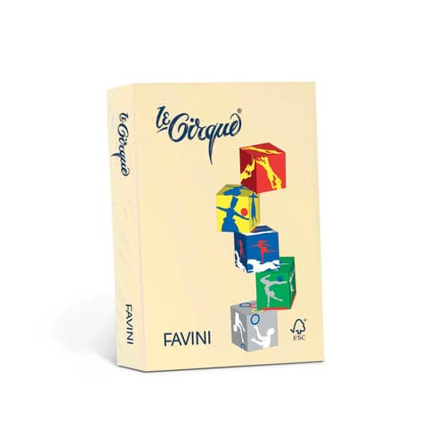 Carta colorata Favini Le Cirque A3 160  g/m² colori tenui Giallo 100 – risma da 250 fogli – A742223