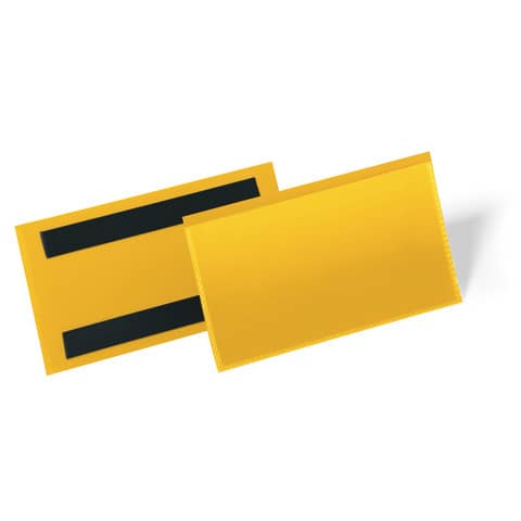 Tasche per identificazione a fissaggio magnetico DURABLE 163×81,5 mm giallo Conf. 50 pz – 1742-04