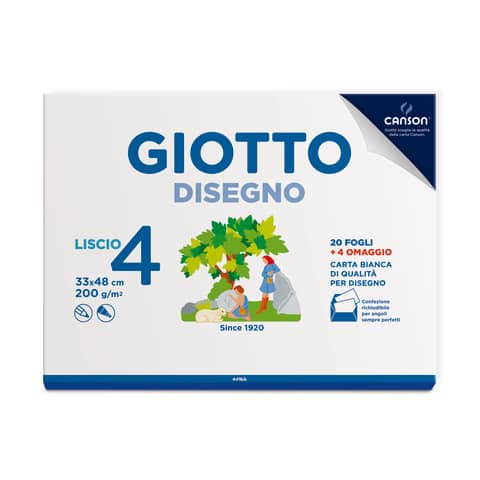Album da disegno Giotto Disegno 4 200 g – 33×48 cm liscio 24 fogli 583700