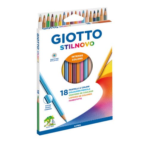 Matite colorate Giotto Stilnovo assortiti Astuccio da 18 – F278200