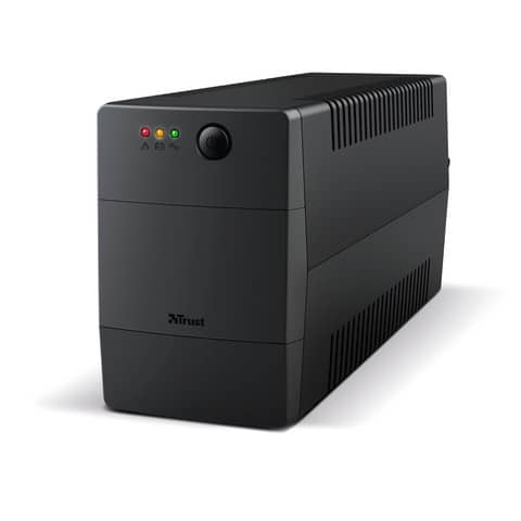 Gruppo di continuità (UPS) PAXXON 800VA Trust con batteria integrata – 2 prese nero – 23503