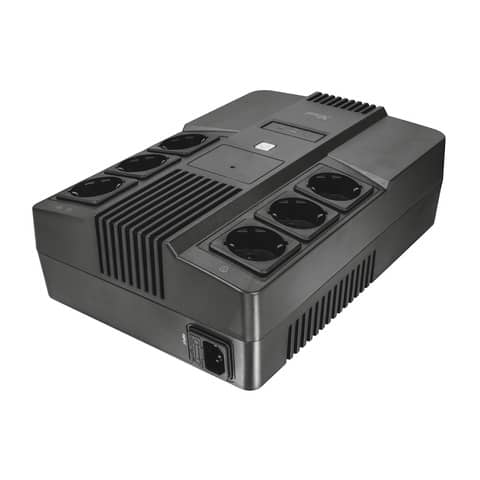 Gruppo di continuità (UPS) MAXXON POWERSTRIP 800VA Trust 6 prese a parete – nero – 23326