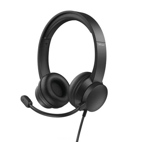 Cuffie on-ear Trust HS-201 USB 2.0 nero – cavo 1,8 m 25373