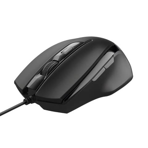 Mouse con filo Trust Voca Comfort 800-2400 dpi USB 2.0 nero – cavo 160 cm 23650