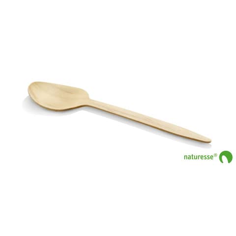 Cucchiai in legno monouso Scatolificio del Garda – 165 mm avana – Conf. 100 pezzi – 11970