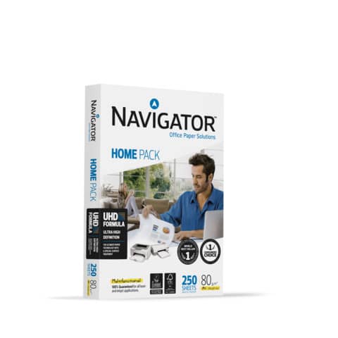 Carta per fotocopie Navigator Home Pack 80gr/mq A4 – Risma da 250 fogli – NHP0800080