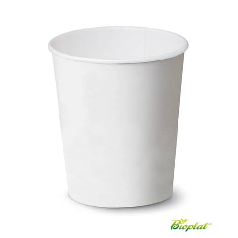 Bicchiere 3 oz (85 ml) in cartoncino Bio Scatolificio del Garda bianco Conf. 50 pezzi – 300-00