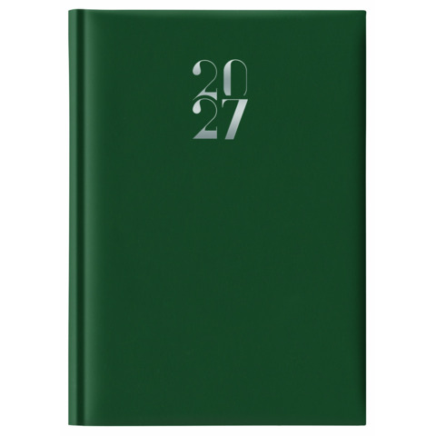 Agenda giornaliera 2027 Egadi s/d separati copertina gommata 17×24 cm verde scuro – 27-350FT-C12