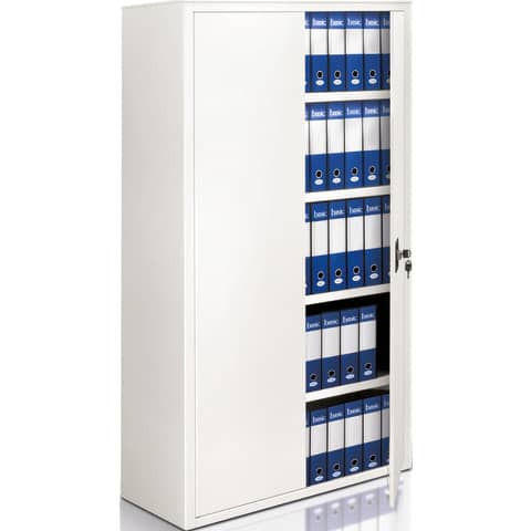 Armadio in metallo a porte battenti 610 – 100x45x200 cm Tecnical 2 bianco