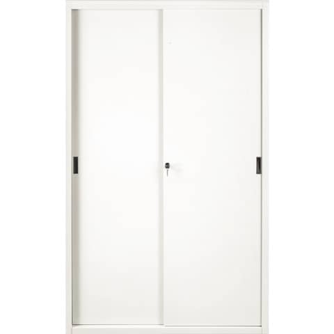 Armadio in metallo a porte scorrevoli 612 – 120x45x200 cm Tecnical 2 bianco