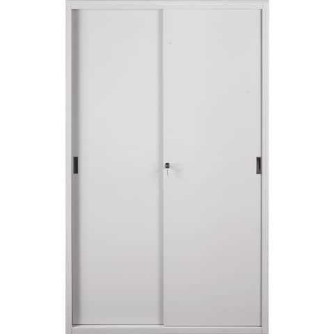 Armadio in metallo a porte scorrevoli 612 – 120x45x200 cm Tecnical 2 grigio