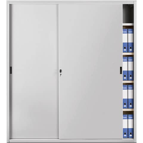 Armadio in metallo a porte scorrevoli 618 – 180x45x200 cm Tecnical 2 grigio