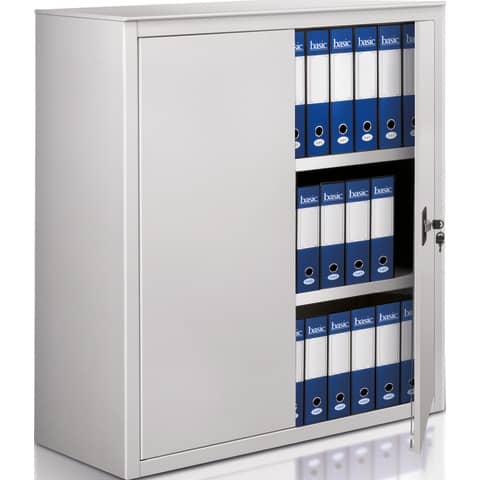 Armadio in metallo a porte battenti A-210 – 100x45x116 cm Tecnical 2 grigio