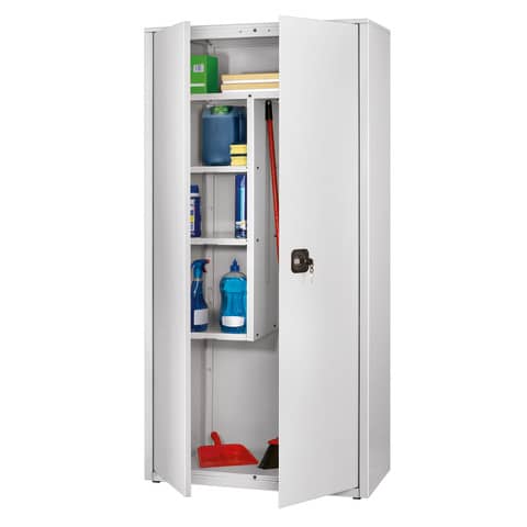 Armadio multiuso a porte battenti Tecnical 2 BA-90-TRA – con divisore verticale 90x41x181,5 cm grigio