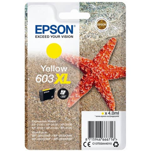 Cartuccia Epson 603 XL giallo  C13T03A44010