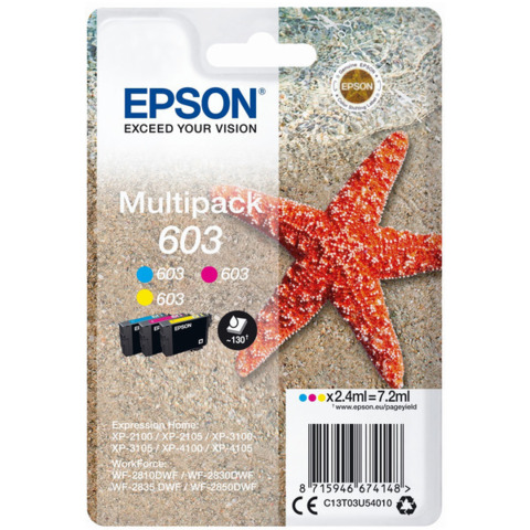 Cartucce Epson giallo+ciano+magenta C13T03U54010