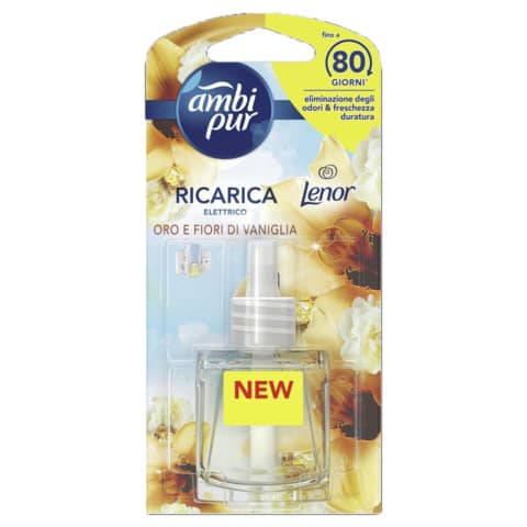 Mono Ricarica per diffusore elettrico Ambi Pur Lenor 20 ml Oro e fiori di vaniglia – AH97