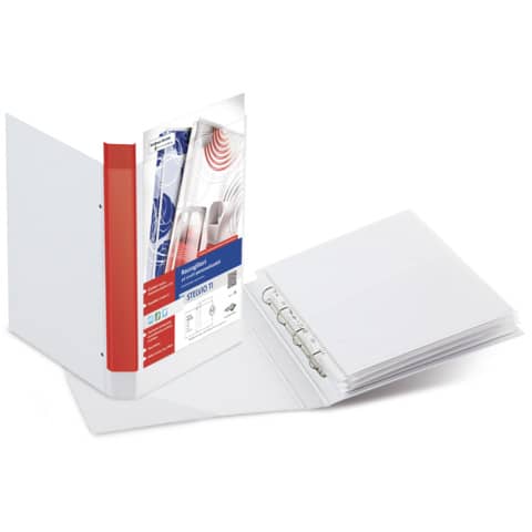 Raccoglitore Sei Rota Stelvio – 4 anelli a D 25 mm – 30×42 cm – dorso 4 cm – bianco – 36415001