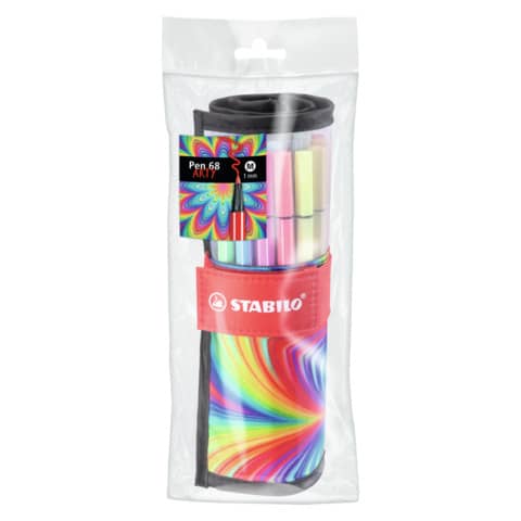 Pennarelli Stabilo Pen 68 arty – tratto 1 mm – colori assortiti Rollerset 25 pezzi – 6825-071-20