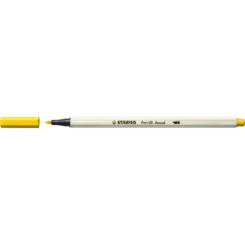 Pennarello Stabilo Pen 68 brush – punta a pennello – M 1 mm giallo 568/44