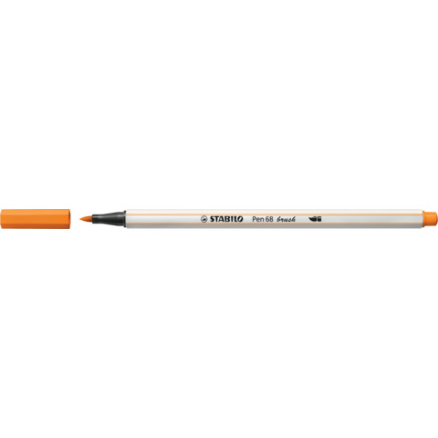 Pennarello Stabilo Pen 68 brush – punta a pennello – M 1 mm arancio 568/54