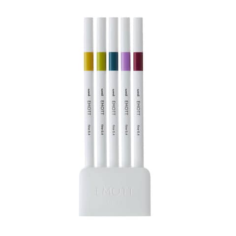 Fineliner Uni Emott  – 0,4 mm – retrò color conf. 5 pezzi – M PEM-SY 5C 8