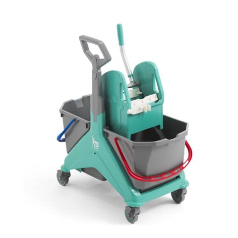 Carrello per pulizie TTS Nickita Tec – 25 + 25 Lt  – verde 00006161VE