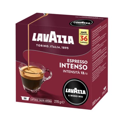 Caffè in cialde Lavazza Astuccio 36 capsule A Modo Mio Intenso – GLAMMIN36