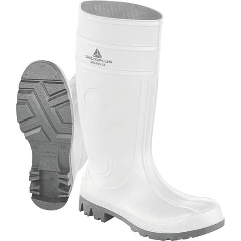 Stivali di sicurezza in PVC  Delta Plus ORGANO S4 bianco-grigio – misura 39 – ORGANS4BC39