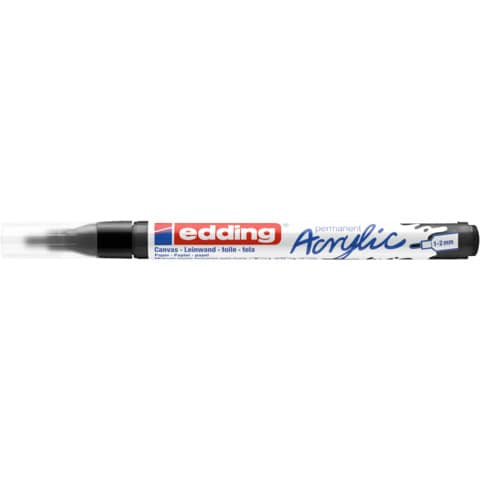 Marcatore acrilico Edding 5300  – punta tonda 1-2 mm tratto fine – nero-intenso – E-5300 901