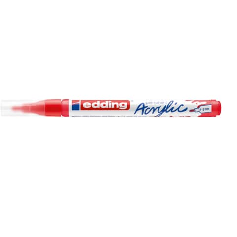 Marcatore acrilico Edding 5300  – punta tonda 1-2 mm tratto fine – rosso-traffico – E-5300 902