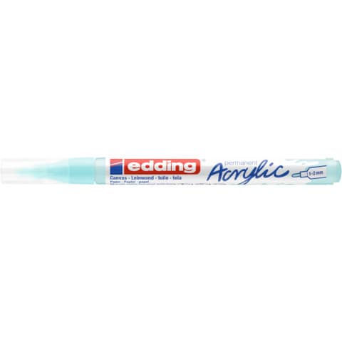 Marcatore acrilico Edding 5300  – punta tonda 1-2 mm tratto fine – azzurro pastello – E-5300 916