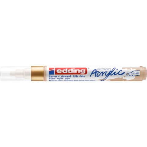 Marcatore acrilico Edding 5100 – punta tonda 2-3 mm tratto medio – oro-prezioso – E-5100 924