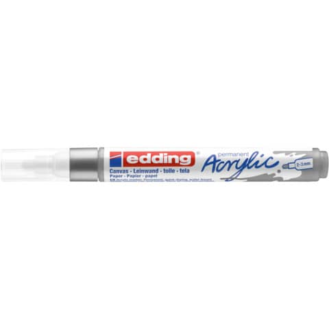 Marcatore acrilico Edding 5100 – punta tonda 2-3 mm tratto medio – argento – E-5100 923