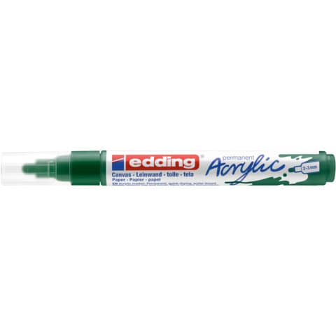 Marcatore acrilico Edding 5100 – punta tonda 2-3 mm tratto medio – verde-muschio – E-5100 904