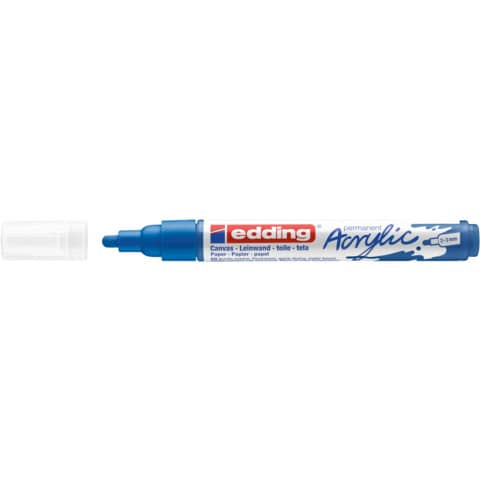 Marcatore acrilico Edding 5100 – punta tonda 2-3 mm tratto medio – blu-genziana – E-5100 903
