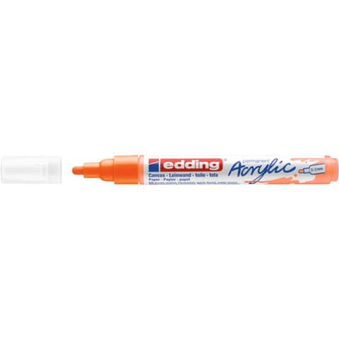 Marcatore acrilico Edding 5100 – punta tonda 2-3 mm tratto medio – arancio-fluo – E-5100 066
