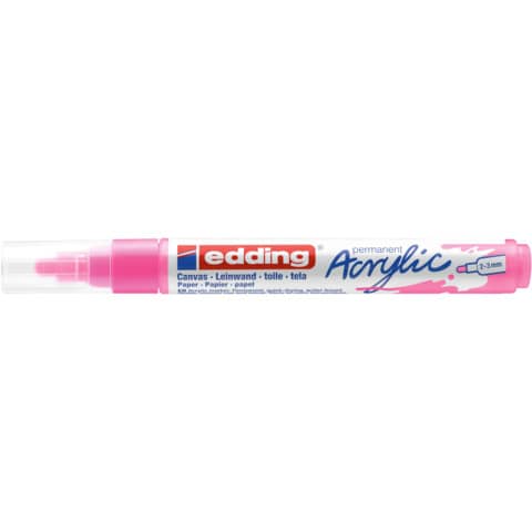 Marcatore acrilico Edding 5100 – punta tonda 2-3 mm tratto medio – rosa-fluo – E-5100 069