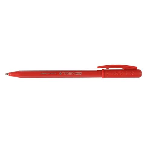 Penne a sfera Tratto 1Uno Green Plastic punta 1 mm – tratto 0,5 mm – rosso Conf. 50 pezzi – F838302