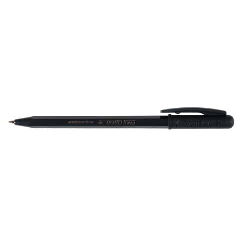 Penne a sfera Tratto 1Uno Green Plastic punta 1 mm – tratto 0,5 mm – nero Conf. 50 pezzi – F838303