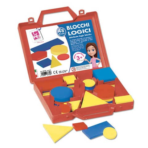Blocchi logici – valigetta 48 pezzi CWR assortiti 07734