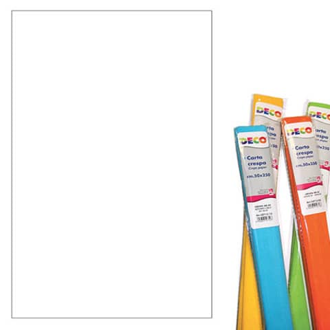 Rotolo di Carta crespa – 50×250 cm – 40 g/m² Deco bianco 10713/01
